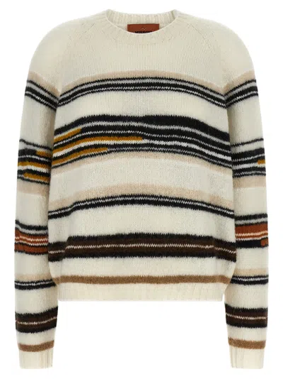 Missoni Striped Intarsia Sweater In Cream