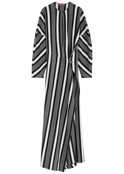 MISSONI MISSONI STRIPED-INTARSIA WOOL MAXI DRESS