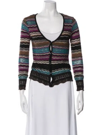 Pre-owned Missoni Striped Jacket In Black