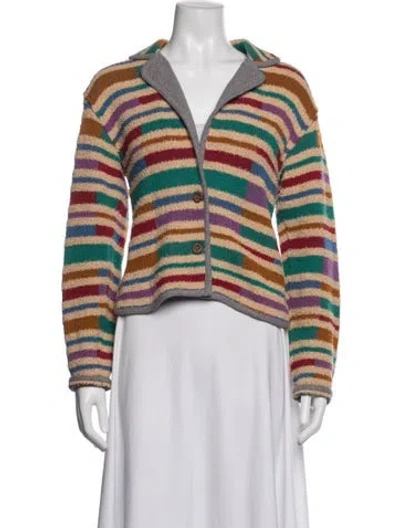 Pre-owned Missoni Striped Jacket In Blue