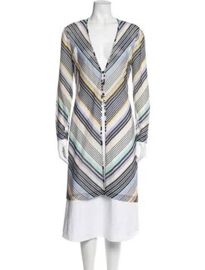 Pre-owned Missoni Striped Jacket In Blue