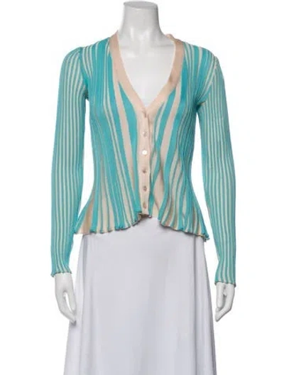 Pre-owned Missoni Striped Jacket In Blue
