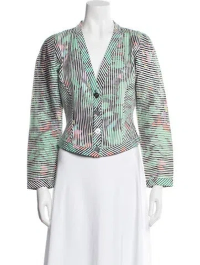 Pre-owned Missoni Striped Jacket In Green