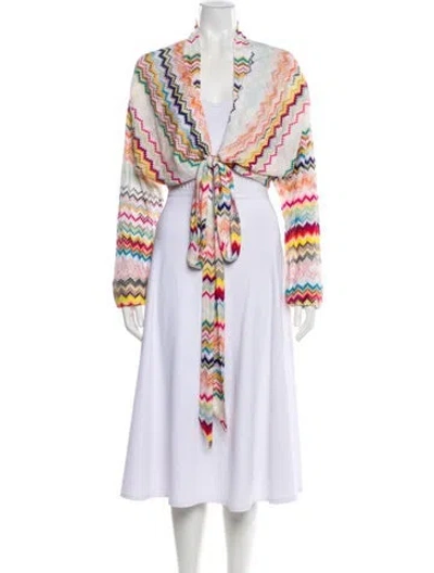 Pre-owned Missoni Striped Jacket In White