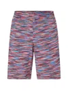 Missoni Striped Jogger Shorts In Multi
