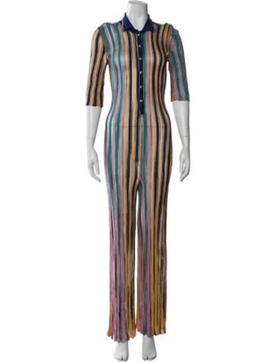 Pre-owned Missoni Striped Jumpsuit In Blue