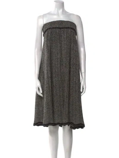 Pre-owned Missoni Striped Knee-length Dress In Black