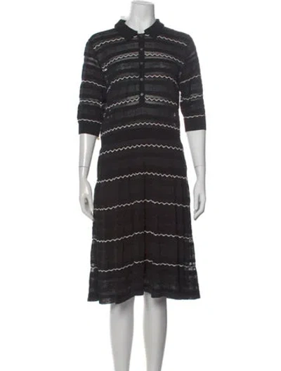 Pre-owned Missoni Striped Knee-length Dress In Black