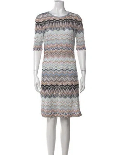 Pre-owned Missoni Striped Knee-length Dress In Black