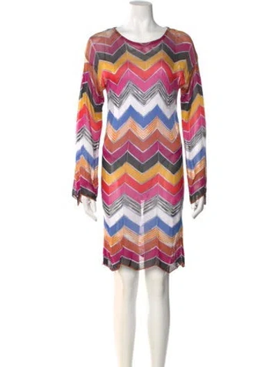 Pre-owned Missoni Striped Knee-length Dress In Blue