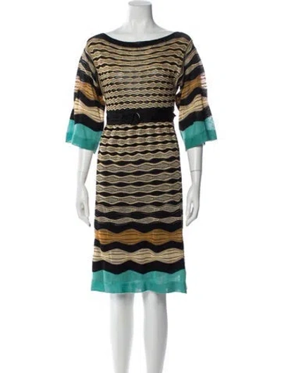 Pre-owned Missoni Striped Knee-length Dress In Multi
