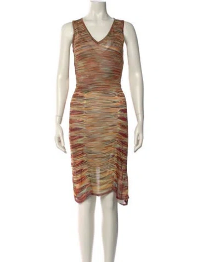 Pre-owned Missoni Striped Knee-length Dress In Multi