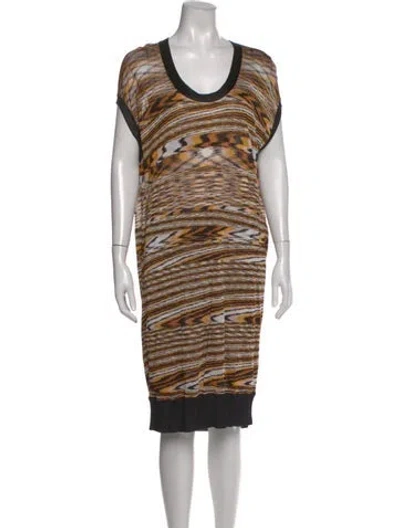 Pre-owned Missoni Striped Knee-length Dress In Multi