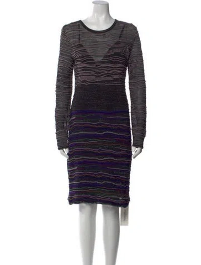 Pre-owned Missoni Striped Knee-length Dress In Multi