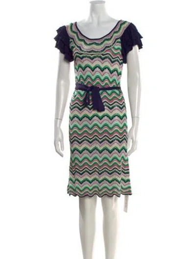 Pre-owned Missoni Striped Knee-length Dress In Multi