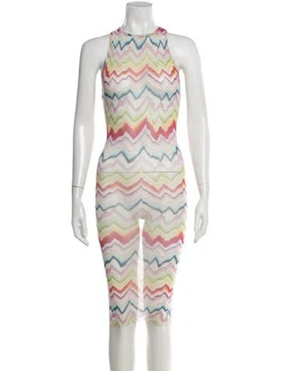 Pre-owned Missoni Striped Knee-length Dress In Multi