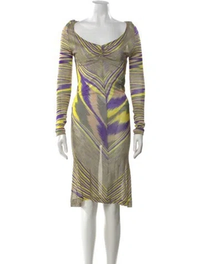 Pre-owned Missoni Striped Knee-length Dress In Multi