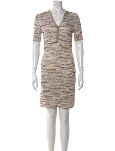 Pre-owned Missoni Striped Knee-length Dress In Neutral