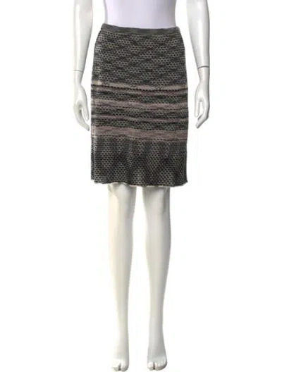 Pre-owned Missoni Striped Knee-length Skirt In Black
