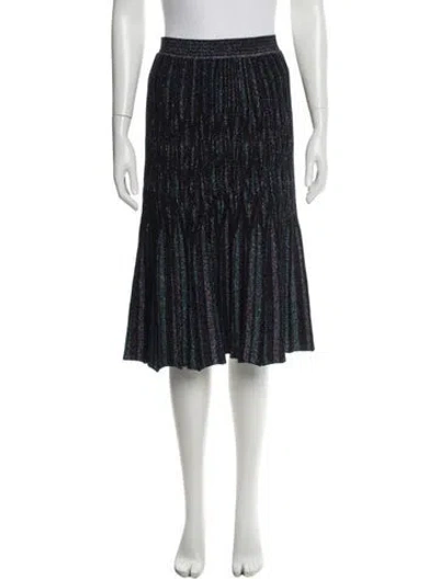 Pre-owned Missoni Striped Knee-length Skirt In Black