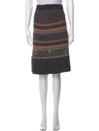 Pre-owned Missoni Striped Knee-length Skirt In Black