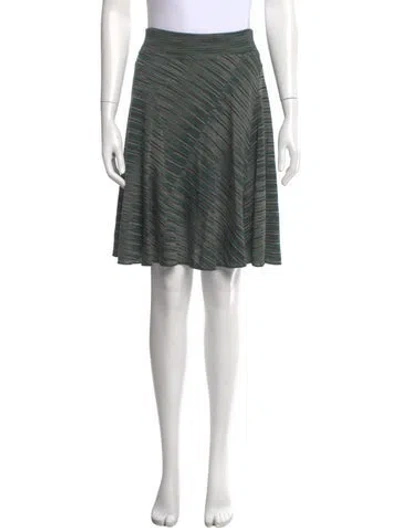 Pre-owned Missoni Striped Knee-length Skirt In Green