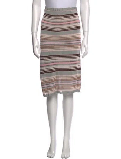 Pre-owned Missoni Striped Knee-length Skirt In Pink