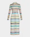 Missoni Slim Fit Cardigan Mit Gestreiftem Spitzenkragen In S507h-multi Blue Br