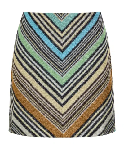Missoni Striped Knit Dress In Multicolor