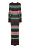 Missoni Striped Knit Long Sleeve Maxi Skirt In Multi