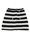 Missoni Striped Knit Mini Skirt In Black Cotton In Black