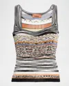 Missoni Striped Knit Tank Top In Multi