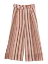 Missoni Striped Knit Trousers In Brown