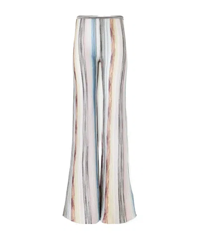 Missoni Striped Knitted Flared Pants In Multi