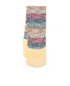 Missoni Striped Scarf Fringed Edge In Nude