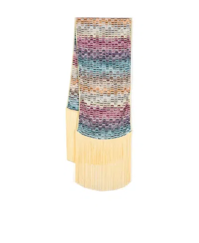 MISSONI STRIPED KNITTED SCARF