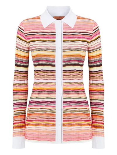 MISSONI STRIPED KNITTED SHIRT