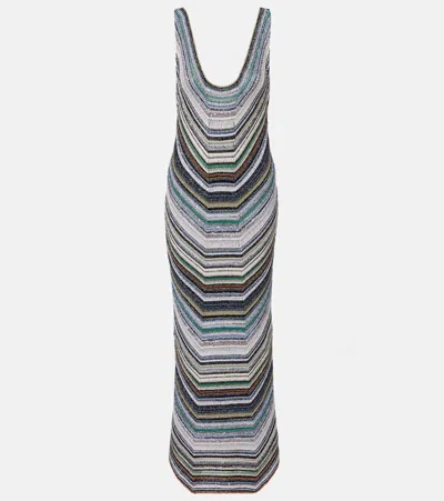 Missoni Striped Lamé Gown In Multi