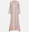 Missoni Womens Light Tones Striped Metallic-weave Knitted Maxi Dress In Multicoloured