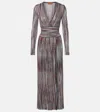 Missoni Striped Lamé Maxi Dress In Black