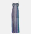 Missoni Sequin-embellished Striped Ribbed-knit Maxi Dress In Multicoloured