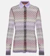Missoni Long Sleeve Knitted Lamé Shirt In Multicoloured