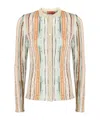 Missoni Striped Cardigan In Nude