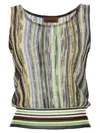 Missoni Multicolor Striped Lame Top In Multicolor
