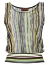 Missoni Multicolor Striped Lame Top In Multicolor