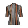 Missoni Striped Short-sleeve Jumper In Multicolor