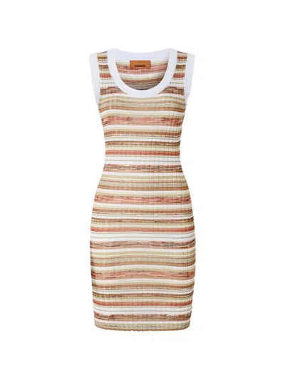 Missoni Striped Lamé-knit Dress In Multi