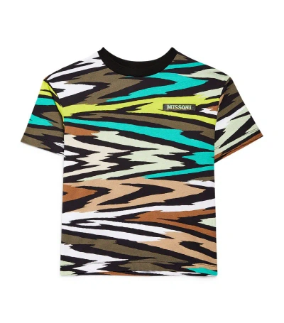 Missoni Kids' Striped Logo T-shirt (4-14 Years) In Multi