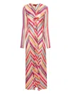 MISSONI NAVY STRIPED LONG COVER-UP FOR WOMEN