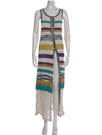 Pre-owned Missoni Striped Long Dress